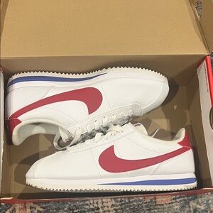 Nike Cortez Basic White and Red Sneakers